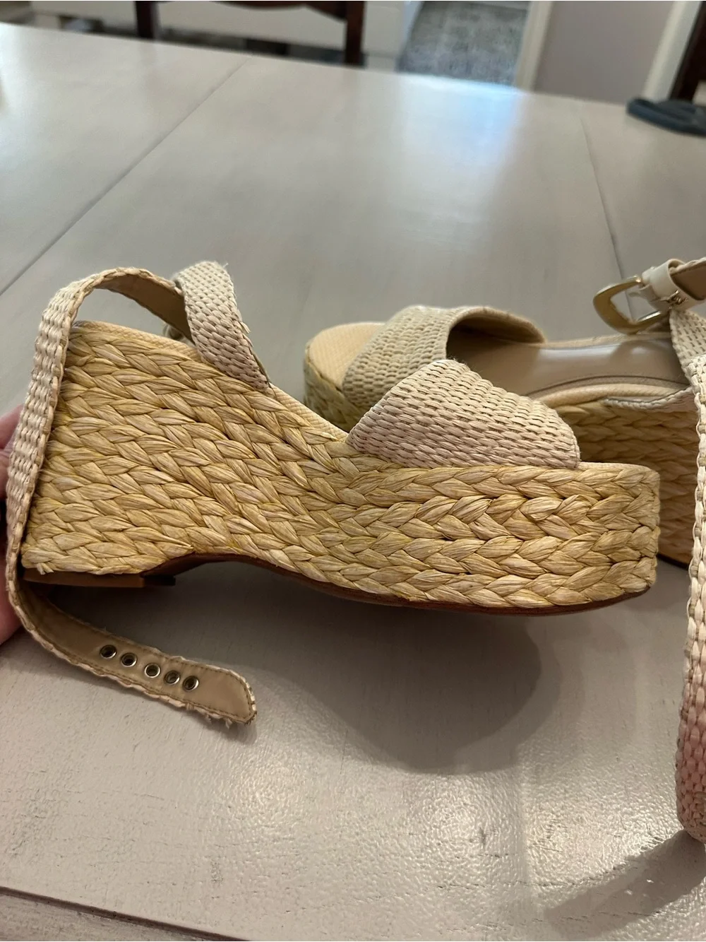 Sam Edelman April Platform Ankle Strap Sandals Sz 9 GUC- Like New